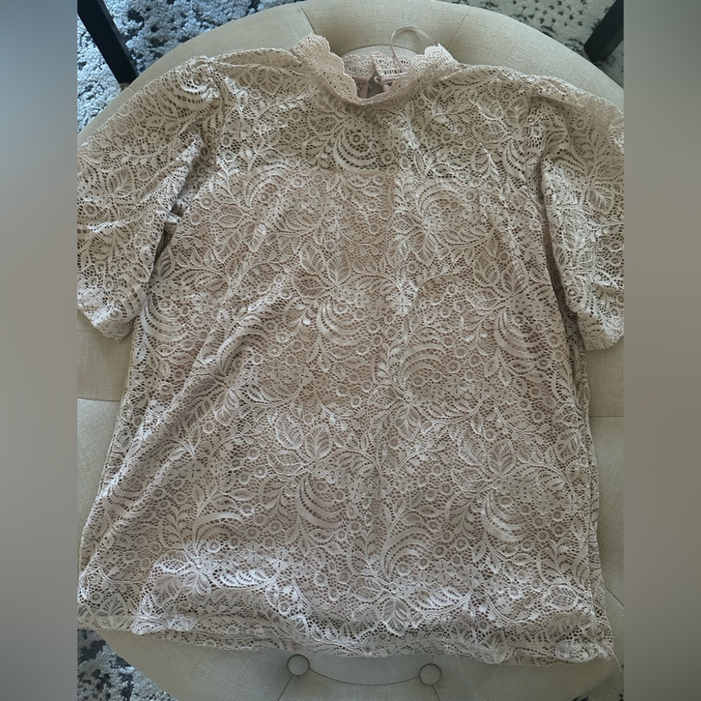 Adiva Lace blouse in Soft Blush